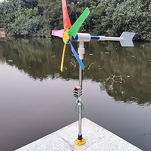 DIY Small Wind Turbine Generator Kit and Light Strip | Backyard Decoration，35" Height 18.1" Diameter Homemade Wind Turbine, Diy Wind Turbine, Small Wind Turbine, Diy Generator, Wind Turbine Generator, Tape Lights, Power Energy, Solar Wind, Light Strip