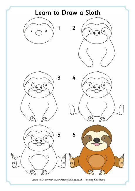 We use this cute sloth for our Rainforest Habitat Unit! Learn how to draw this sloth and other cute rainforest creatures! Rainforest Creatures, Sloth Drawing, Sloth Art, Baby Animal Drawings, Draw Animals, A Sloth, Easy Drawing Tutorial, Sloth Lovers, Baby Sloth