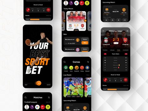 Sports Betting App UI Design Betting App, Platform Design, Sport Games, Sports App, Vs Sport, App Ui Design, Mobile Ui, Mobile Design, App Ui