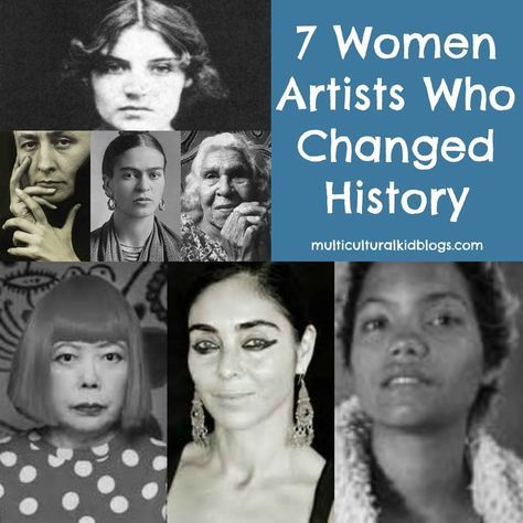 Women artists from around the globe to share with children during Woman's History Month. Learn about the art and lives of seven amazing women. Art Bio, Art History Timeline, Art History Lessons, Istoria Artei, Women's History Month, History Painting, History For Kids, Art Teaching, Art Curriculum