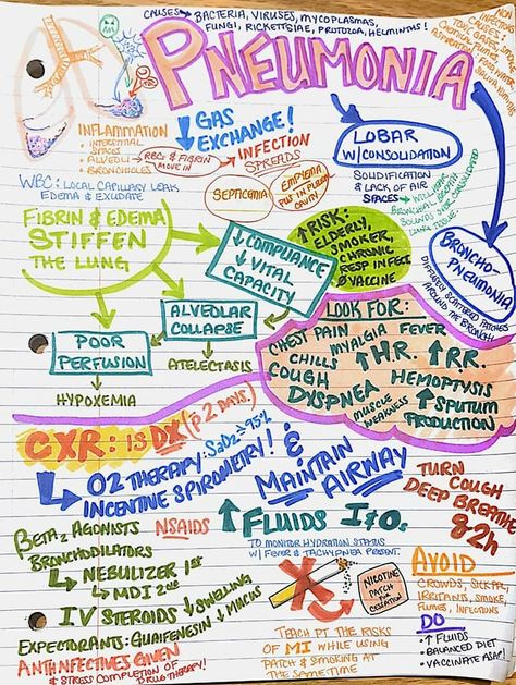 Pneumonia Respiratory Nursing Notes, Pneumonia Nursing Notes, Pneumonia Nursing, Remedies For Pneumonia, Respiratory Therapy Student, Easy Holiday Dessert, Paramedic School, Nursing Information, Med Surg Nursing