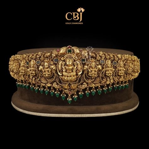 Nakashi Vaddanam 8 Cbj Gold Jewellery, Nakshi Vaddanam Design, Antique Vaddanam Designs, Vadanam Designs Gold, Nakshi Vaddanam, Vaddanam Designs, Indian Wedding Jewelry Sets, Diamond Wedding Jewelry, Gold Hair Accessories