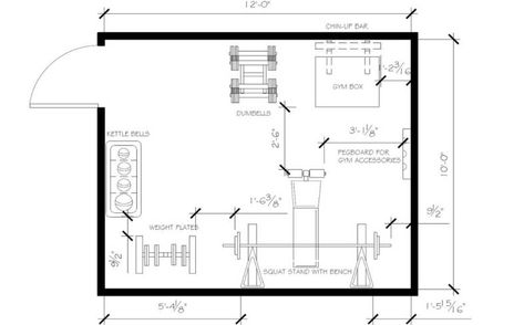 10x10 Home Gym Layout, Home Gym Layout Floor Plans, Home Gym Floor Plan, Gym Floor Plan, Room Addition Plans, Small Home Gym Design, Home Gym Layout, Martin Fierro, Gym Plans