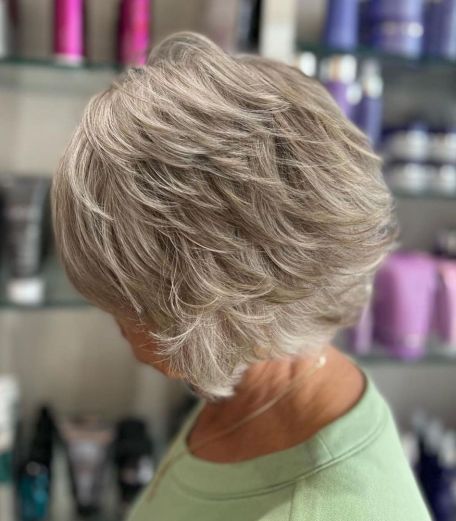 Feathered Hairstyles Short Fine Hair, Short Feathered Haircuts For Fine Hair, Haircuts For Women Over 70, Flippy Hair, Grey Hair And Glasses, Feathered Hair Cut, Feathered Bob, Trendy We Fryzurach, Short Layered Bob Haircuts