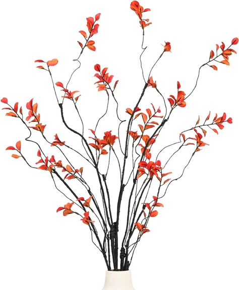 Fall Ficus Branches, Faux Branches for Vase, Artificial Fall Plants Stems Ficus Twigs Fall Decor Artificial Plants Leaves for Home Bedroom Kitchen Centrepiece Decor - Walmart.com Fall Branches, Twigs Decor, Winter Ambiance, Vase With Branches, Kitchen Centerpiece, Peperomia Plant, Faux Branches, Artificial Branches, Artificial Hanging Plants