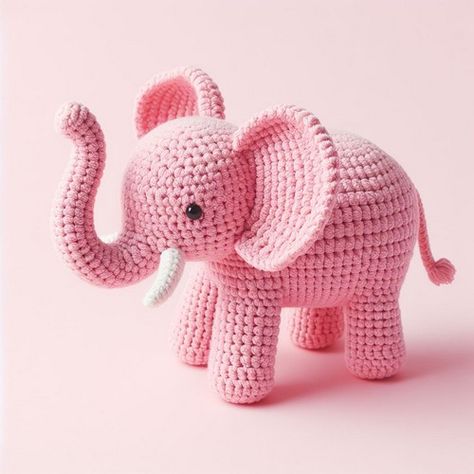 Crocheted Elephant Pattern Free, Elephant Crochet Free Pattern, Free Elephant Crochet Pattern, Elephant Crochet Pattern Free, Free Crochet Elephant Pattern, Amigurumi Elephant Free Pattern, Knit Plushies, Elephant Amigurumi Free Pattern, Crochet Elephant Pattern Free