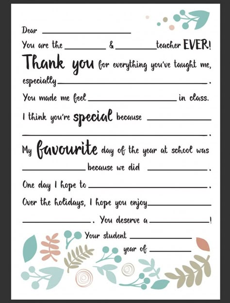 Dear Teacher Letter | Be A Fun Mum Teacher Appreciation Notes, Teacher Appreciation Letter, Dear Teacher, Teacher Letter, Appreciation Letter, Appreciation Note, Teacher Appreciation Printables, Letter To Teacher, Teacher Templates