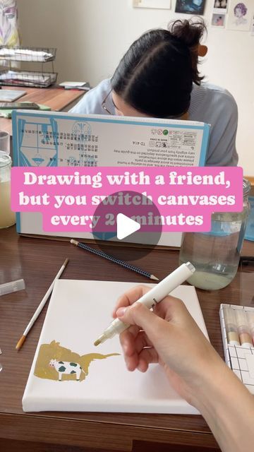 Daria on Instagram: "10/10 experience, can recommend!" Friends Painting Together, Art Party Ideas For Adults, Paint Party Ideas For Adults Canvases, Sister Painting Ideas, Painting Party Ideas For Adults, Friend Outings, Soiree Ideas, Paint Themes, Weekend Ideas