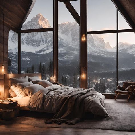 Modern Mountain Interior, Diy Winter Decorations, Cozy Winter Bedroom, Winter Decor Diy, Diy Winter Decor, Mountain Interior Design, Winter Decorating Ideas, Winter Decor Ideas, Cozy Winter Cabin