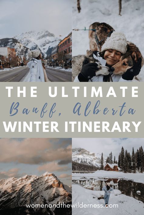 In this ultimate Banff winter guide you will find all of the most epic adventures, delicious eats and cozy spots to rest your head. Banff Vacation Itinerary, Banff Itinerary Winter, Places To Stay In Banff Canada, Banff In December, Christmas In Banff, Things To Do In Banff Canada, Banff Winter Itinerary, Best Places To Visit In Canada, Banff In November