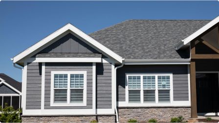 Exterior Siding & Trim Color Combinations | LP SmartSide Lp Smart Siding Tundra Gray, Summit Blue Lp Smart Siding, Cavern Steel Lp Siding, Lp Siding Colors, Tundra Gray Lp Siding, Lp Smartside Siding Colors, Smart Siding Exterior Colors, Lp Siding Color Combinations, Lp Smart Siding Exterior Colors