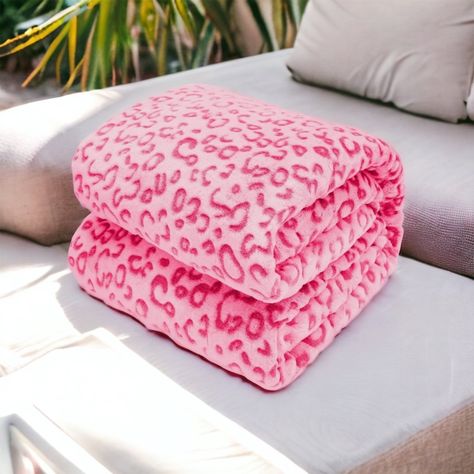 The leopard blanket is in flannel fabric which made from 100% high-grade microfiber, hot pink blanket brushed to create extra softness on both sides, Our elegantly designed, cheetah print blanket is lightweight by touch but you will feel real leopard and keep you warm. Its fluffy and ultra-cozy softness offers the utmost comfort all year round. The attractive Pink color adds to its luxurious looks. Wonderful pink gifts for women. cheetah print gifts for women Preppy Blanket, Warm Blankets Cozy, Leopard Blanket, Blankets Throw, Pink Throws, Fuzzy Blanket, Cute Blankets, Pink Blanket, Microfiber Blanket