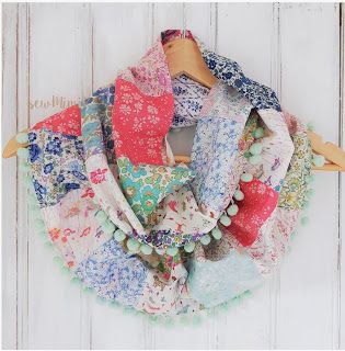 Easy Liberty scarf Patchwork Scarves, Liberty Scarf, Scarf Sewing Pattern, Sewing Scarves, Making Scarves, Retreat Gifts, Patchwork Inspiration, Sewing Patchwork, Trendy Sewing Patterns