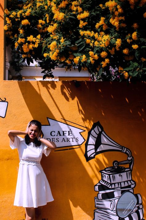 Pondicherry Photoshoot Ideas, White Town Pondicherry Photography, French Colony Pondicherry Photography Poses, Pondicherry Photoshoot, French Colony Pondicherry Photography, Pondicherry Photography Ideas, Pondicherry Outfit Ideas, Goa Poses, Pondicherry Photography