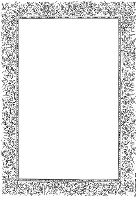 [Picture: Clip-art: Victorian Floriated Border] Islamic Border Design Frames, Nikkah Frame, Calligraphy Borders, Gold Clipart, Wedding Card Frames, Frame Border Design, Page Borders Design, Vintage Borders, Page Borders