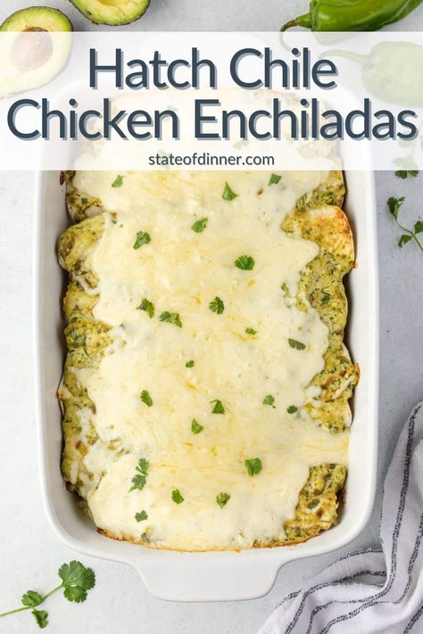 Green Hatch Chili Enchiladas, Nm Green Chile Chicken Enchiladas, Hatched Green Chili Recipes, Hatch Chili Chicken Enchiladas, New Mexico Green Chile Chicken Enchiladas, Hatch Green Chile Chicken Enchiladas, Hatch Chicken Enchiladas, Hatch Green Chili Enchiladas, Hatch Chile Enchiladas