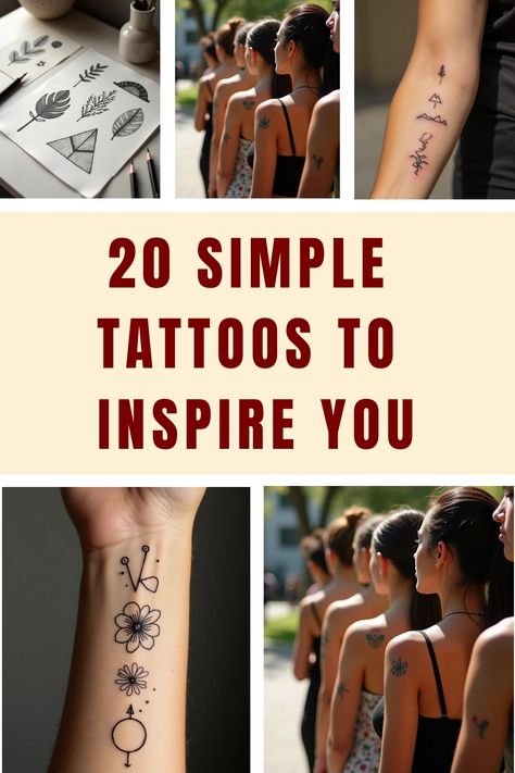 20 Simple Tattoos to Inspire You Tiny Tattoos With Meaning Inspiration, Tiny Tattoos With Meaning Unique, Small Earthy Tattoos, Easy Tattoos For Beginners, Tiny Symbols, Tiny Tattoos With Meaning, Simple Line Tattoo, Earthy Tattoos, Unique Wrist Tattoos