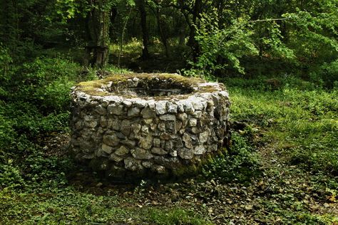 This aged well Dark Cottagecore, Water Well, Old Stone, Wishing Well, Back To Nature, Art Plastique, Fantasy World, Land Scape, In The Middle