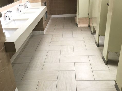 12x24 tile layout 12x24 Tile Patterns, Floor Tile Patterns Layout, Wood Tile Pattern, Tile Layout Patterns, Tile In Bathroom, Herringbone Tile Pattern, Small Bathroom Pictures, 12x24 Tile, Herringbone Tile Floors