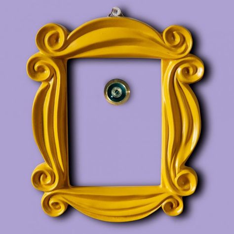 Friends Yellow Peephole Photo Frame Friends Door Frame, Friends Door, Friends Apartment, Friends Merchandise, Friends Picture Frame, Yellow Frame, Purple Door, Door Inspiration, Fun Friends