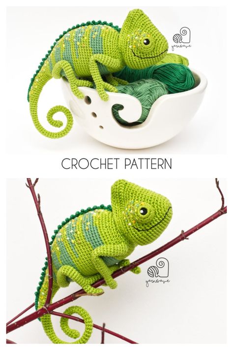 7 Amigurumi Chameleon Free Crochet Pattern and Paid Chameleon Stuffed Animal, Realistic Animal Crochet Pattern, Lizard Amigurumi Free Pattern, Crochet Reptiles Free Pattern, Reptile Crochet Pattern Free, Chameleon Crochet Pattern Free, Crochet Chameleon Pattern Free, Lizard Crochet Pattern Free, Crochet Lizard Pattern Free