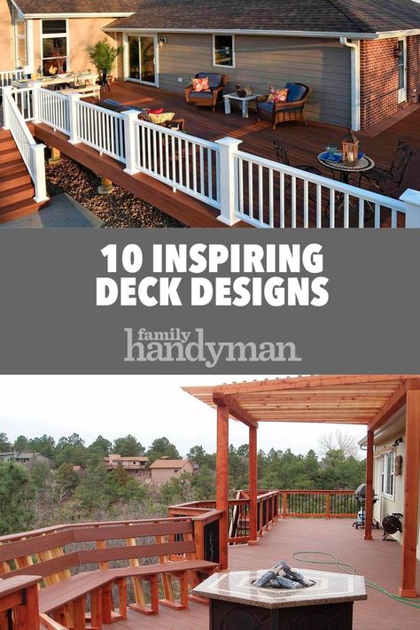 Elevated Deck Ideas, Simple Deck Designs, Small Deck Designs, Back Deck Designs, Wood Deck Designs, Deck Building Plans, Deck Layout, Backyard Design Ideas Budget, Raised Patio