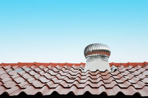 3 reasons why roof ventilation is important  — RenovationFind Blog Organization Ideas For Garage, Attic Exhaust Fan, Solar Attic Fan, Attic Vents, Roof Ventilation, Ideas For Garage, Attic Fans, Roof Fan, Ice Dams