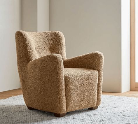 Boucle Lounge, Farm Furniture, Lake Travis, Upholstered Armchair, Swivel Armchair, Upholstered Arm Chair, Free Interior Design, Wingback Chair, Living Room Chairs