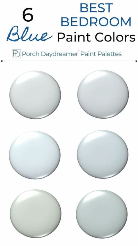 Paint color expert Tracey recommends the most soothing bedroom paint colors that will put you at ease and soothe your soul. Soothing Bedroom Paint Colors, Soft Blue Paint Colors, Soft Blue Paint, Soothing Bedroom Colors, Porch Daydreamer, Beach Paint Colors, Blue Bedroom Paint, Light Blue Paint Colors, Calming Paint Colors