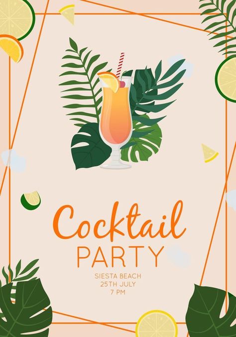 Summer alcoholic drink, tropical cocktail. Tequila sunrise.. Beach party concept. Beautiful greeting card, invitation for summer party. Flat vector illustration Cocktail Tequila, Party Concept, Summer Drinks Alcohol, Alcoholic Drink, Flat Vector Illustration, Tequila Sunrise, Tequila Cocktails, Beautiful Greeting Cards, Card Invitation