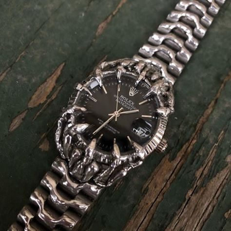 Alabaster (@alabaster.industries) • Instagram photos and videos Heart Watch, Chrome Hearts, Dope Jewelry, Hand Jewelry, Funky Jewelry, Mens Accessories Fashion, Watches Jewelry, Jewelry Inspo, Dream Jewelry