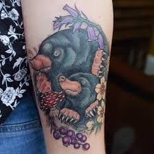 Mole Tattoo Animal, Mole Character, Baby Mole, Mole Tattoo, Red Moles, Tattoo Animal, Mum And Baby, Animal Tattoos, Mole