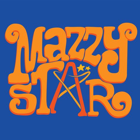 Mazzy Star Logo, 70s Rockstar Aesthetic, Mazzy Star Print, 70s Band Logos, Mazzy Star Tshirt, Fade Into You Mazzy Star Poster, Angela Core, Mazzy Star Cassette, Anik Anik