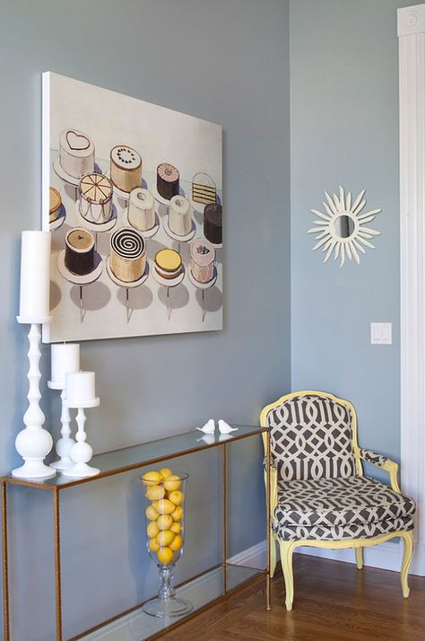 The Best Benjamin Moore Paint Colors - November Skies 2128-50 Benjamin Moore Blue, Blue Wall Colors, Old Country Houses, Interior Design School, Paint Colors Benjamin Moore, Benjamin Moore Paint, Up House, Best Interior Design, Blue Walls