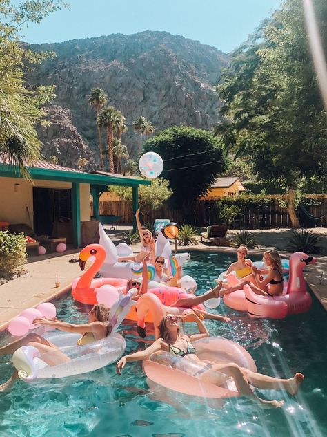 Palm Springs Bach, Palm Springs Bachelorette Party, Pool Photoshoot, Bachelorette Pool Party, Backyard Dinner, Grandma Aesthetic, Bachelorette Inspo, Aesthetic Ring, Palm Springs Bachelorette