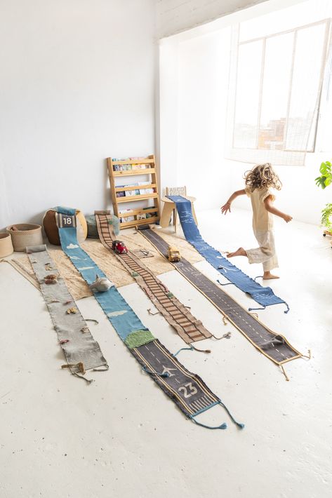 RIDE & ROLL Collection is part of our Green Toys line 🚂 At Lorena Canals we upcycle our textile scraps from our own factory to create the greenest toys. Giving a second life to waste!♻️ Unroll the 4-meter-long canvas for unstoppable adventures! Toy Boat, Toy Plane, Airplane Toys, Lorena Canals, Green Toys, Leftover Fabric, Recycle Trash, Toy Train, Train Rides