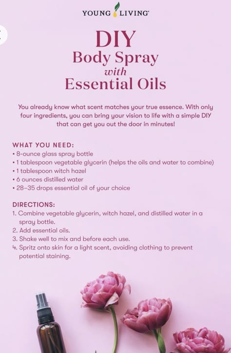 Witchy Perfume, Essential Oil Perfume Spray, Diy Body Spray, Diy Perfume Recipes, Aromatherapy Diy, Essential Oil Perfume Blends, Essential Oil Spray Recipes, Perfume Blends, Essential Oil Perfumes Recipes