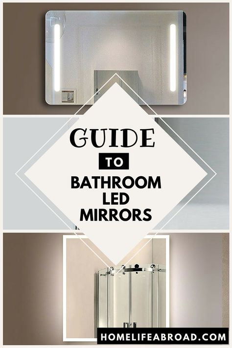 Bathroom Vanity Ideas Makeup Lighted Mirror, Lighted Mirror For Bathroom, Led Vanity Lights Bathroom, Lighted Mirrors For Bathrooms Rectangle, Diy Led Bathroom Mirror, Bathroom Lighted Mirrors, Bathroom Vanity Mirror With Lights, Lit Bathroom Mirror Ideas, Light Up Mirrors In Bathroom