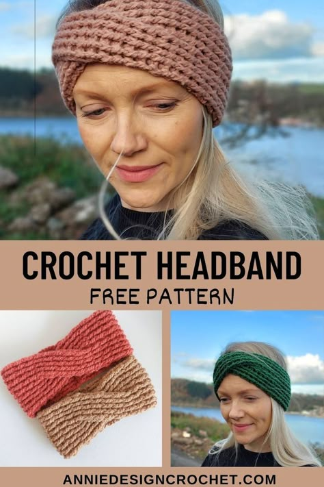 Crochet Womens Headband, Wool Ease Thick And Quick Crochet Headband, Free Crochet Headbands For Women, Crochet Sweatband Pattern Free, Crochet Turban Pattern Free Twisted Headband, Crochet Stretchy Headband, Crochet Headband Bulky Yarn, Crochet Twisted Ear Warmer Free Pattern, Crochet Headband Christmas