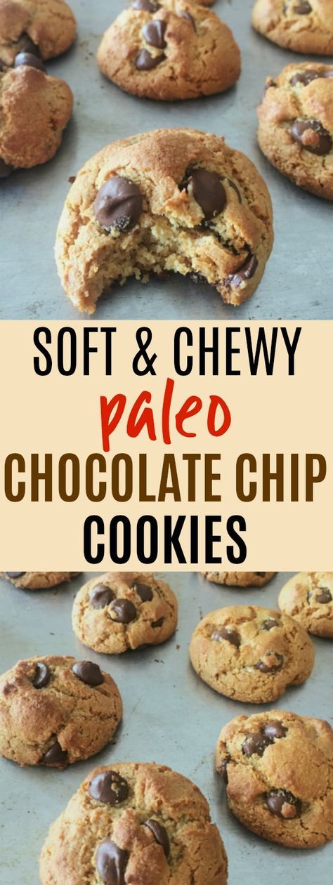 These paleo chocolate chip cookies are THE BEST! I love that they're gluten-free, grain-free, dairy-free, and refined sugar free. They're made with almond flour and sweetened with honey! Plus they're super easy to make and I already had all the ingredients on hand! They're soft and chewy and absolutely delicious! Definitely pinning! #paleo #grainfree #glutenfree #dairyfree Nutritional Healing, Paleo Chocolate Chip Cookies, Paleo Snack, Paleo Cookies, Paleo Baking, Paleo Sweets, Paleo Desserts, Paleo Chocolate, Easy Paleo