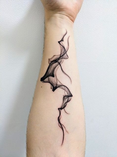 Ink In Water Tattoo, Smoky Tattoo Design, Fine Detail Tattoo, Smokey Abstract Tattoo, Abstract Filler Tattoo, Ink Drop Tattoo, Abstract Fire Tattoo, Vapor Tattoo, Smokey Tattoo Ideas