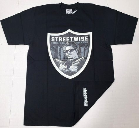 STREETWISE RUTHLESS T-shirt Eazy-E NWA Urban Streetwear Tee Men's Black NWT Eazy E, Urban Streetwear, Street Wear Urban, Mens Tees, Street Wear, T Shirt, Black