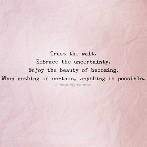 Trust the wait💡. Believe that you are there for a reason. Eventually things make sense. So for now, try to enjoy the madness, or at least learn from it😊. HAPPY TUESDAY! Quotable Quotes, A Quote, Great Quotes, Beautiful Words, Mantra, Inspirational Words, Cool Words, Words Quotes, Wise Words