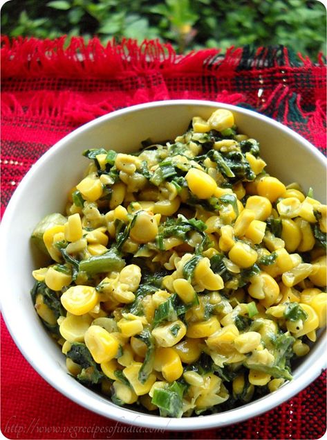 Palak Corn Recipe, Chopped Spinach Salad, Italian Corn, Corn Curry, Palak Recipe, Spinach Benefits, How To Make Corn, Recipe Italian, Recipe Aesthetic