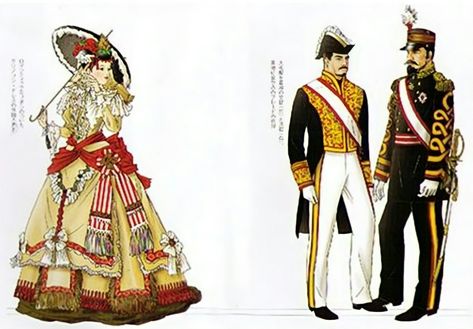 👑The Meiji Period of the Military Uniform and the Western Clothe Style in the Holy Great Japanese Empire.👑 Meiji Era Fashion, Modern Japanese Fashion, Japanese Empire, Meiji Restoration, Era Fashion, Japan History, Meiji Era, Japanese History, Meiji Period