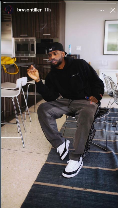 Bryson Tiller Outfits, Bryson Tiller Aesthetic, Bryson Tiller Wallpaper, Bryson Tiller, Black Men Street Fashion, Black Femininity, Mens Outfit Inspiration, Black Men Fashion, Streetwear Men Outfits