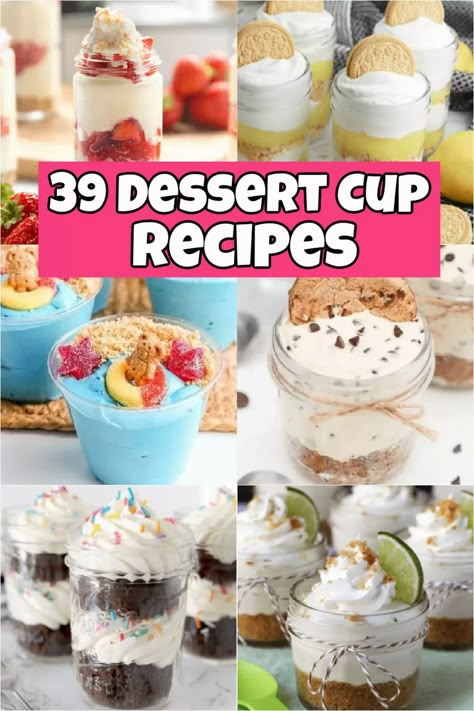 Dessert Cup Recipes - 39 Desserts in a Cup Desserts In A Cup, Desserts In Jars, Mason Jar Desserts Recipes, Dessert Shooters Recipes, Cup Recipes, Cookie Cups Recipe, Eating On A Dime, Dessert Cups Recipes, Mini Dessert Recipes