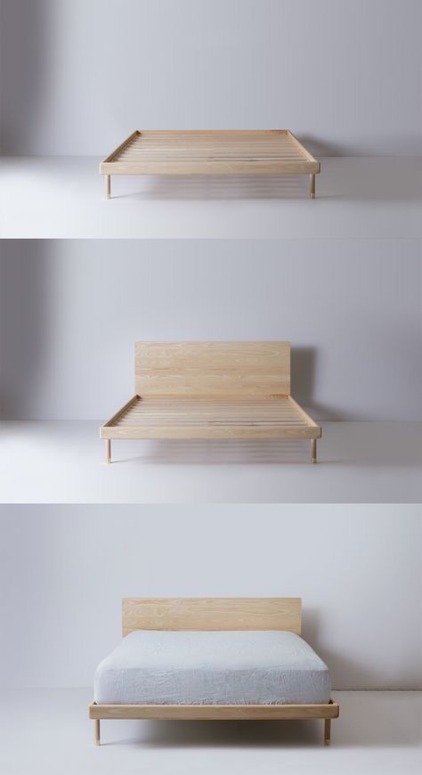 Simple Bed Back Designs, Creative Furniture Design, Bed Minimal, Furniture Design Wood, Matelasse Bedding, Bed Frames Ideas, Minimalist Bed Frame, Simple Bed Designs, Bed Back Design