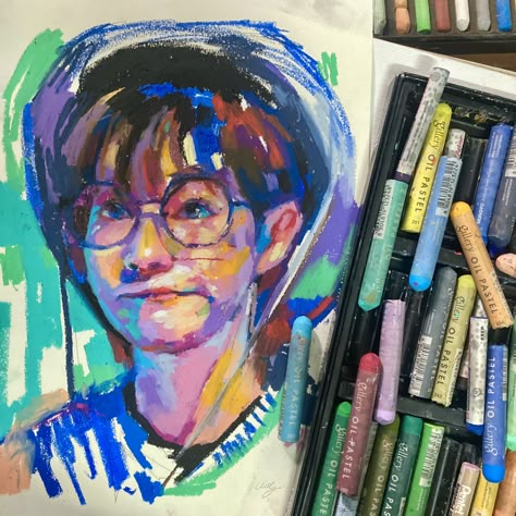 Oil Pastels Drawing, Oil Pastel Paintings, Pastel Portraits, Oil Pastel Art, Oil Pastel Drawings, Crayon Art, Arte Sketchbook, Sketch Painting, Oil Pastels