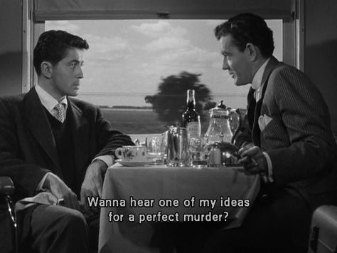 Hitchcock favorite: "Strangers on a Train" 1951: "Hitchcock once said that correct casting saved him "a reel of storytelling time", since audiences would sense qualities in the actors that did not have to be spelled out. In his book-length interview with François Truffaut, Hitchcock/Truffaut, Hitchcock told Truffaut that he originally wanted William Holden for the Guy Haines role, but Holden declined. Laura Elliott, Strangers On A Train, Farley Granger, Unfaithful Wife, Ruth Roman, Patricia Highsmith, Theme Nights, Alfred Hitchcock Movies, Hitchcock Film